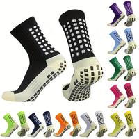 Unisex Anti Odor & Sweat Absorption Crew Grip Socks Non-Slip, Breathable, Moisture-Wicking, for Football, Soccer, Basketball,...