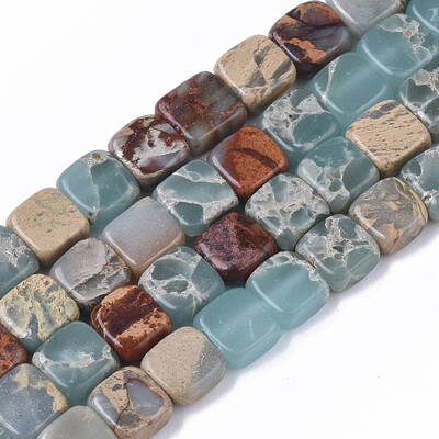 Natural Aqua Terra Jasper Beads Strands