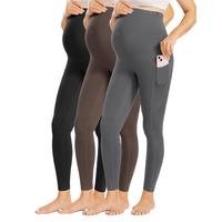 Enerful Womens Maternity Leggings with Pockets Workout Legging Pants Buttery Soft Pregnancy Active Wear Yoga Tights Maternity...