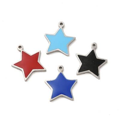 304 Stainless Steel Enamel Charms