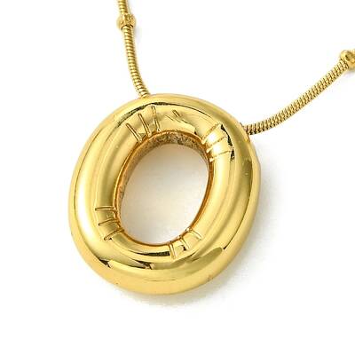 Ion Plating(IP) Initial Letter 304 Stainless Steel Pendant Necklaces