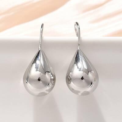Teardrop Brass Dangle Earrings