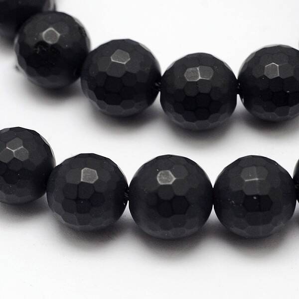 Natural Black Onyx Beads Strands