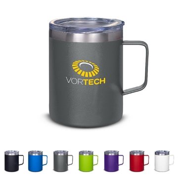 25 Promotional 12oz Vacuum Insulated Coffee Mug - Stainless Steel ...