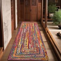 Colorful Geometric Pattern Rug, 1 Count Non-slip Soft Floor Mat, Decorative Carpet for Home Living Room Bedroom Hotel Dormito...