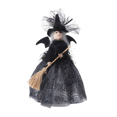 Cloth Witch Tree Top Star Doll Ornament