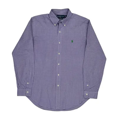 Classic Fit Ralph Lauren Shirt - Medium Purple Cotton | Size: medium
