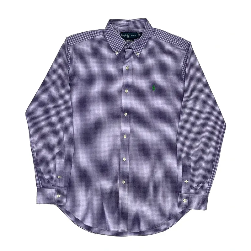 Classic Fit Ralph Lauren Shirt - Medium Purple Cotton | Size: medium