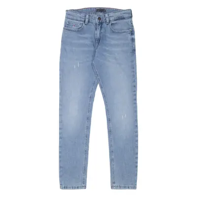 TOMMY HILFIGER Boys Jeans Blue Slim Tapered Denim Stone Wash W27 L28
