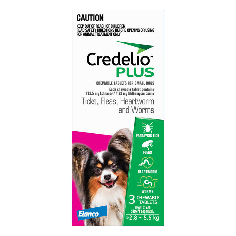 Credelio Plus For Small Dog 2.8-5.5kg Pink 3 Chews