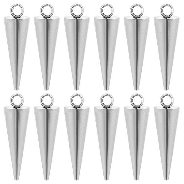 12Pcs 304 Stainless Steel Pendants