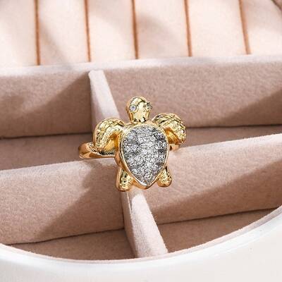 Brass Micro Pave Clear Cubic Zirconia Cuff Finger Rings for Women