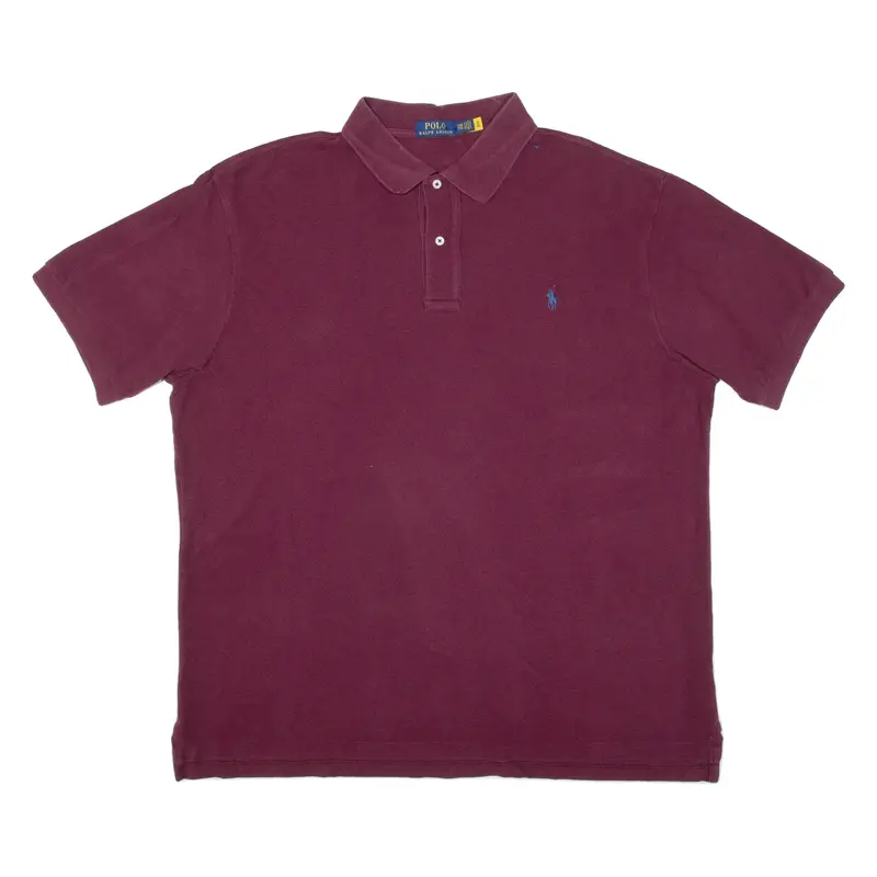 POLO RALPH LAUREN Mens Polo Shirt Maroon 2XL