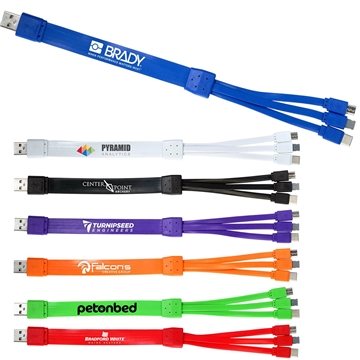 100 Promotional 3-Way Noodle Charging Cable - Multi-Device ...