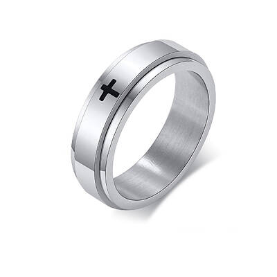 Non-Tarnish Stainless Steel Rotating Plain Band Ring
