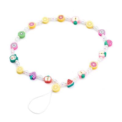 Polymer Clay Fruit Beaded Mobile Straps