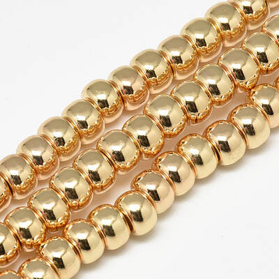 Electroplate Non-magnetic Synthetic Hematite Beads Strands