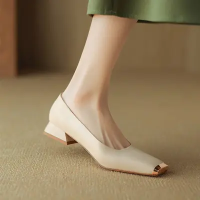 CHIKO Everlee Square Toe Block Heels Pumps Shoes