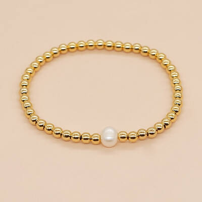 Natural Pearl Beaded Stretch Bracelets for Women