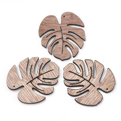Undyed Platane Wood Pendants