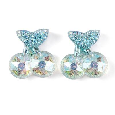 Transparent Epoxy Resin Fruit Cherry Decoden Cabochons
