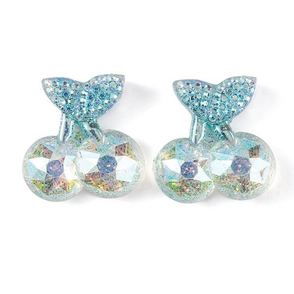 Transparent Epoxy Resin Fruit Cherry Decoden Cabochons