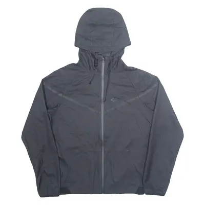 NIKE Lightweight Mens Jacket Black Nylon Hooded S