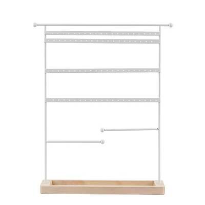 Iron Jewelry Display Stand with Wood Tray