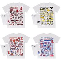 All-Team NCAA 2025 College T-Shirt – Ash, Custom College Tee with Hand-Drawn University Artwork, Great Gift for NCAA & Spor...
