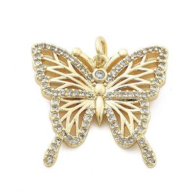 Brass Micro Pave Cubic Zirconia Pendants