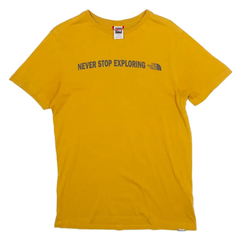 THE NORTH FACE Mens T-Shirt Yellow S