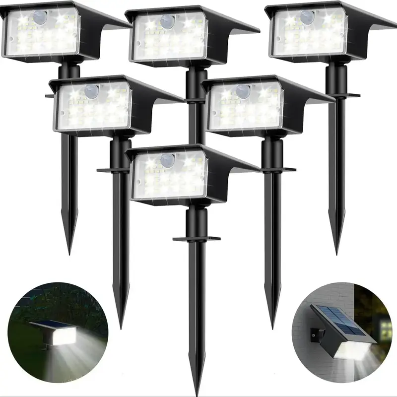 Solar Powered Outdoor Spotlight, Waterproof Solar Flood Light with 3 Modes, Outdoor Lighting for Garden, Yard, Patio, Lawn, ...