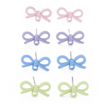 Spray Painted Alloy Stud Earring Findings