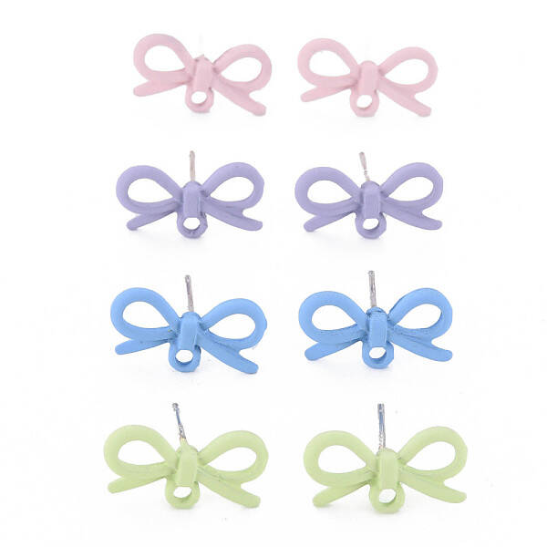 Spray Painted Alloy Stud Earring Findings