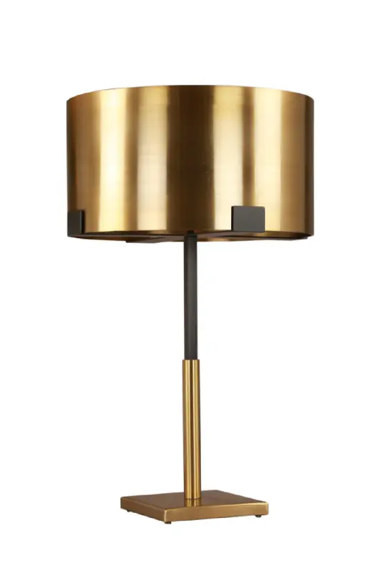 Round Brushed Brass Table Lamp | Liang & Eimil Hamilton