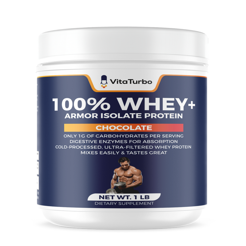 100% Whey+ Armor Isolate Protein (Chocolate) - 1 LB - 28 Grams