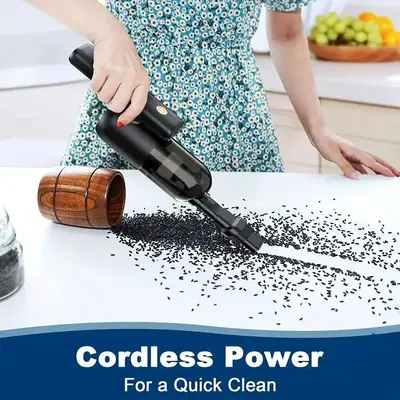 Wireless, Dual-Use for Car and Home: Powerful Handheld Vacuum with Ultra-Strong Suction Powerful Handheld dry handheld vacuum...