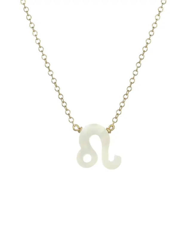 Zodiac Necklace | Metal Color: Gold | Sign: Leo