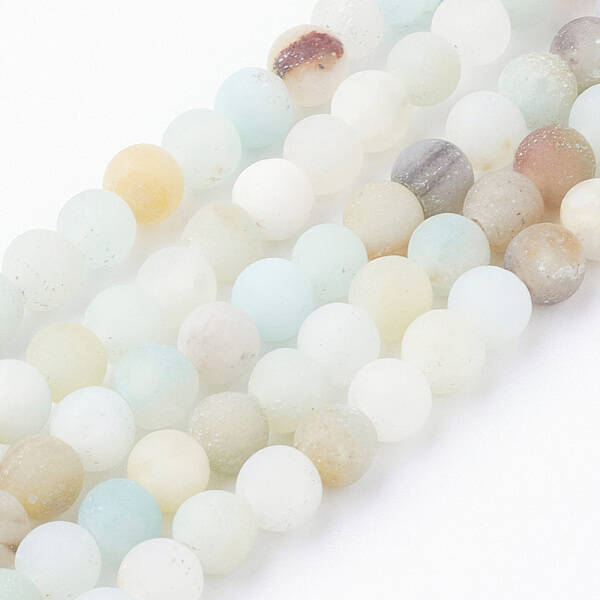 Natural Flower Amazonite Bead Strands