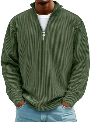 Calix | Stylish Cuff Zip-Up Sweater