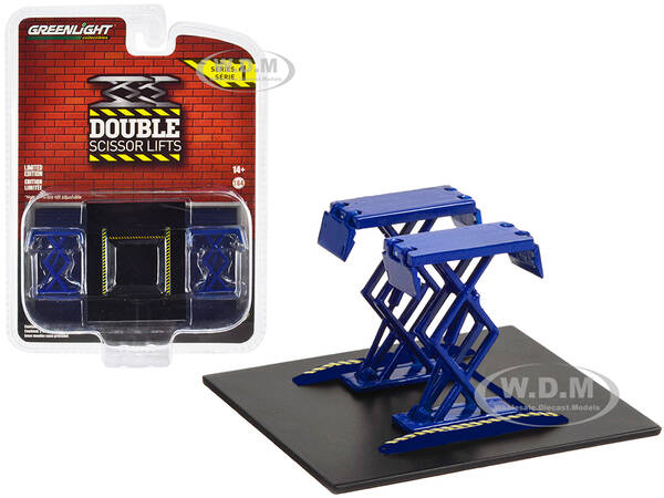 Automotive Double Scissor Lift Blue \