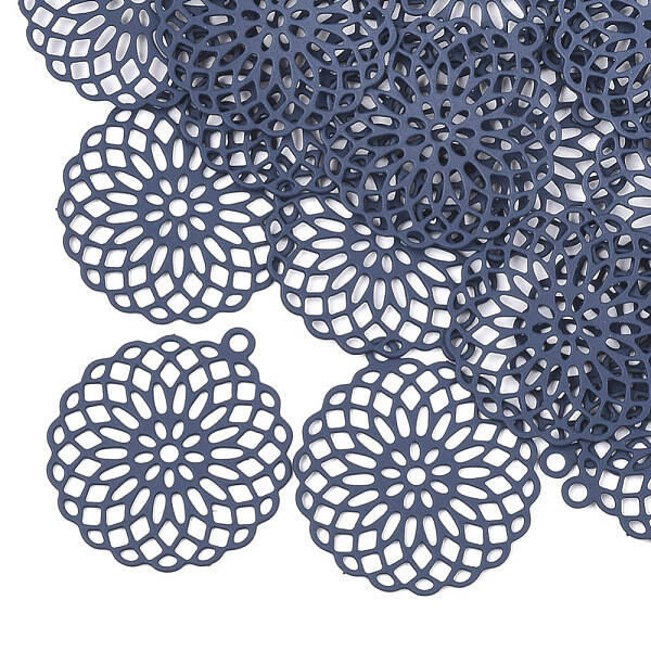 430 Stainless Steel Filigree Pendants