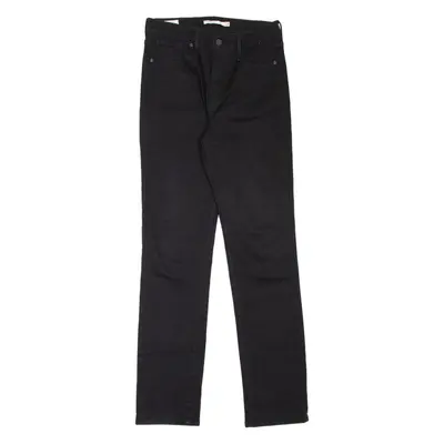 LEVI'S 724 High Rise BIG E Womens Jeans Black Regular Straight W29 L31