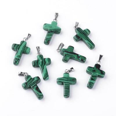 Synthetic Malachite Pendants