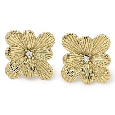 Ion Plating(IP) 304 Stainless Steel Stud Earrings
