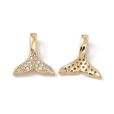 Brass Micro Pave Clear Cubic Zirconia Pendants