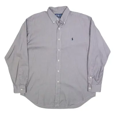 RALPH LAUREN Blake Mens Plain Shirt Grey Long Sleeve L