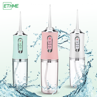 ETHME A8 Portable Burst Pink Toothbrush with Dental Travel Water Flosser Powerful Oral Rinse Cordless and Effective Tooth Cle...