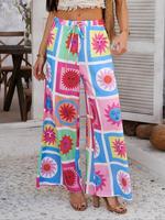 Women's All Over Print Pocket Pants, Boho Casual Comfy Trousers for Daily Holiday Vacation Wear, Ladies Bohemian Bottoms for ...