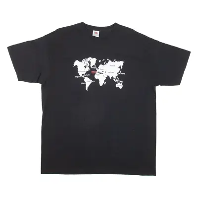 Alcohol Map Mens T-Shirt Black L